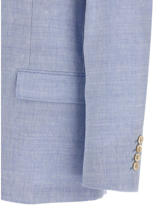 Linen and wool chevron blazer #