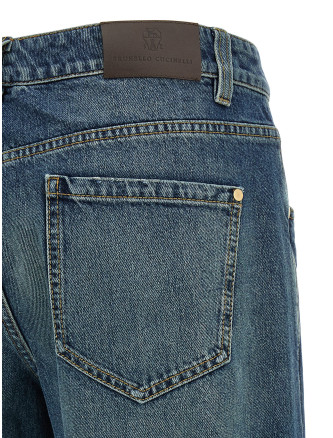 Stonewashed denim jeans #
