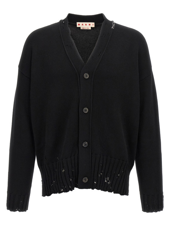 Logo embroidery cardigan #1