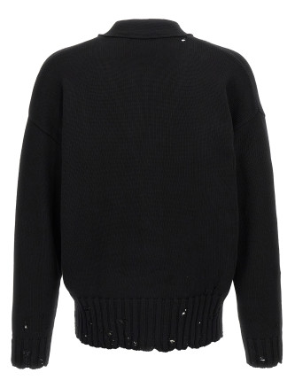 Logo embroidery cardigan #