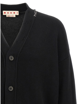 Logo embroidery cardigan #