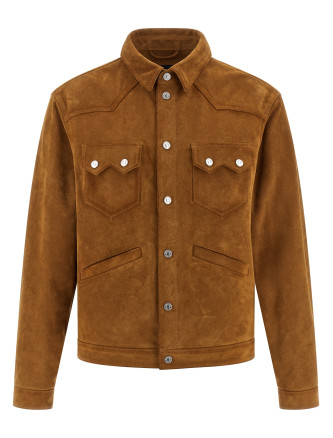 'Suede Boxy Shirt' jacket