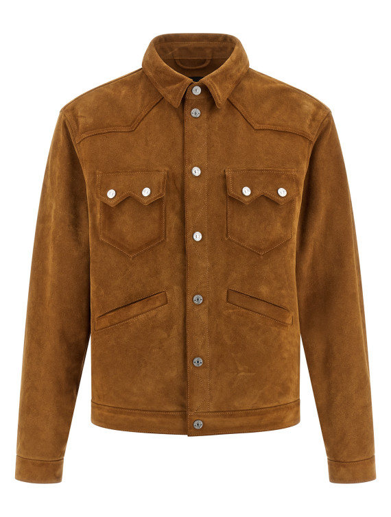 'Suede Boxy Shirt' jacket #1