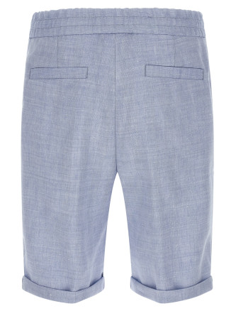 Linen and wool chevron bermuda shorts #