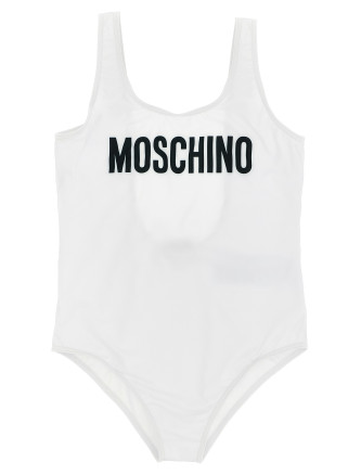 Logo lettering one-piece swimsuit