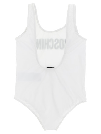 Logo lettering one-piece swimsuit #
