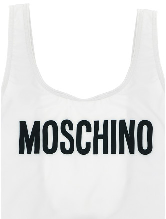 Logo lettering one-piece swimsuit #