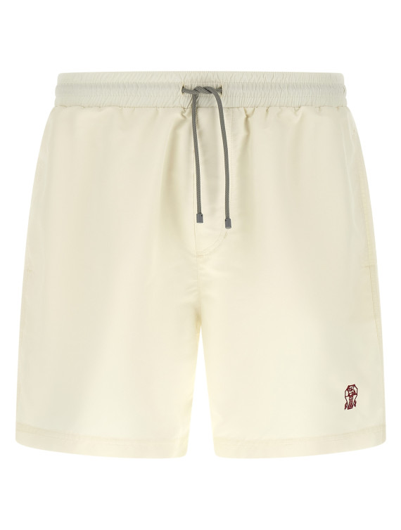 Logo embroidery swimsuit #1