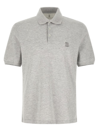 Logo piqué polo shirt