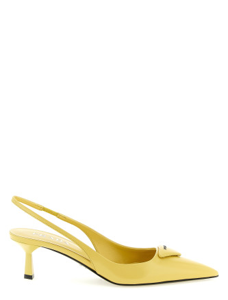 Triangle logo slingback