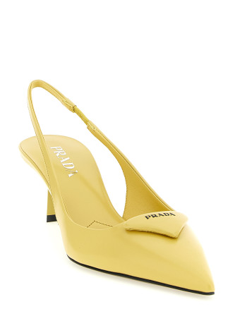 Triangle logo slingback #