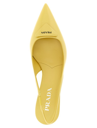 Triangle logo slingback #