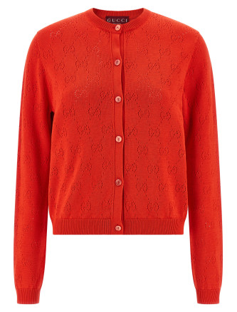 Openwork GG cardigan