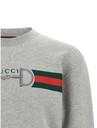 Web Ribbon and Horsebit Sweatshirt #