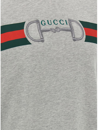 Web Ribbon and Horsebit Sweatshirt #