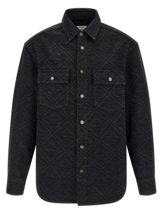 'Laser Monogram Denim' overshirt