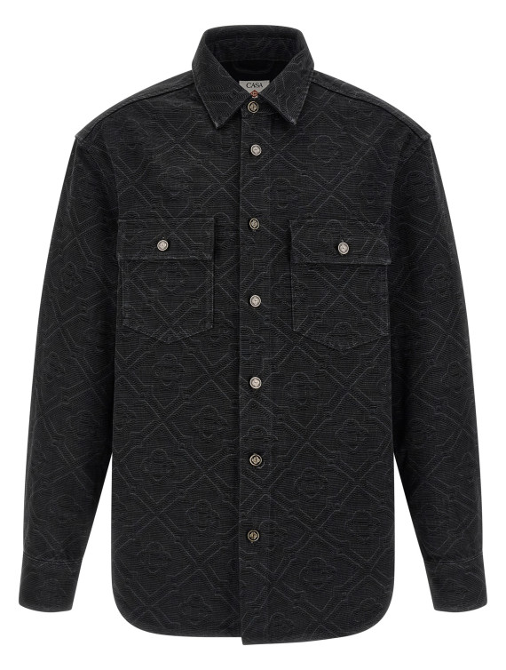 'Laser Monogram Denim' overshirt #1