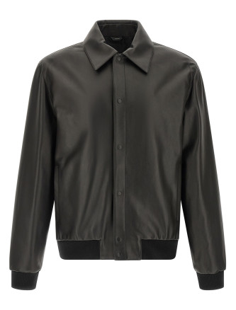 Leather blouson