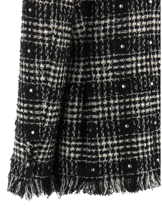 Tweed and rhinestone blazer #