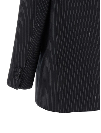 Pinstripe wool blazer #