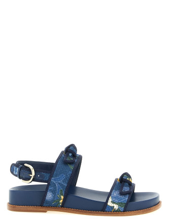 A. Birman x AGUA 'Grosgrain Raffia Sport' sandals