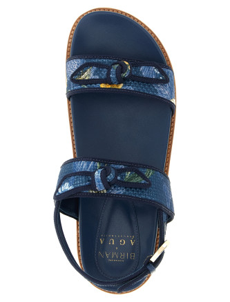 A. Birman x AGUA 'Grosgrain Raffia Sport' sandals #