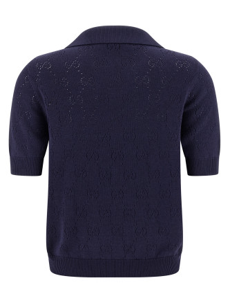 Openwork GG polo shirt #