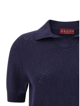 Openwork GG polo shirt #
