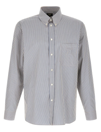 Striped button-down shirt