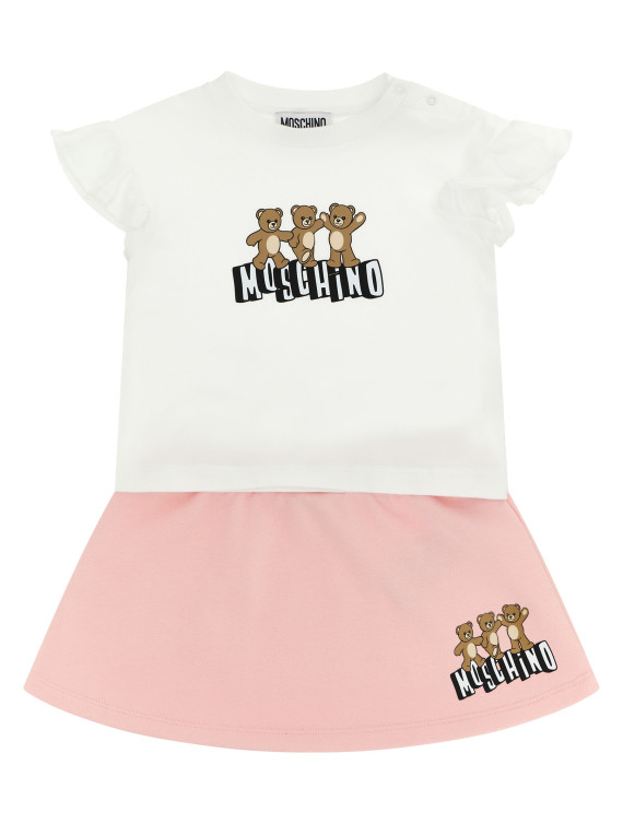 'Moschino Teddy Bear' t-shirt + skirt set #1