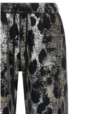Брюки R13 Metallized print joggers (R13WK329001CESILVERLEOPARDONBLACK) #