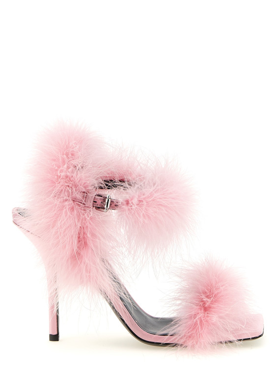 Satin sandals and feathers #1