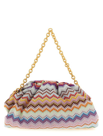 'zig zag lurex' shoulder bag
