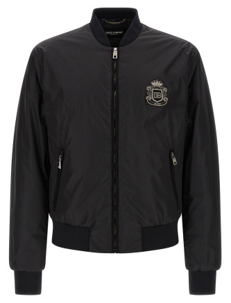 'DG' patch bomber jacket