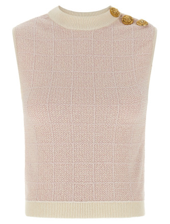 'Testa di leone' tweed vest