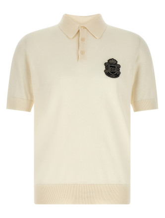 'DG' patch polo shirt