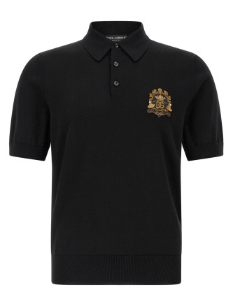 Heraldic patch polo shirt