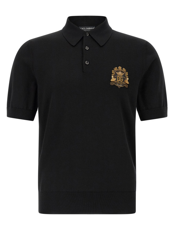 Heraldic patch polo shirt #1