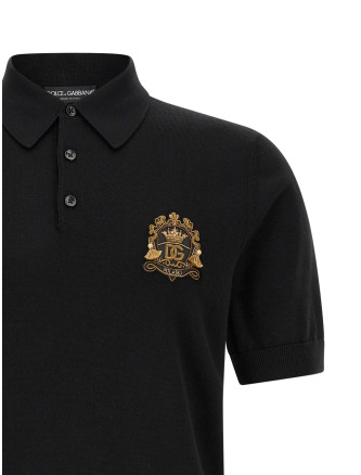 Heraldic patch polo shirt #