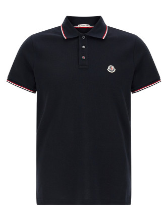 Tricolor detail polo shirt