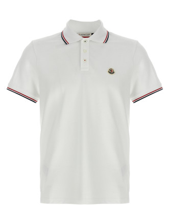 Tricolor detail polo shirt