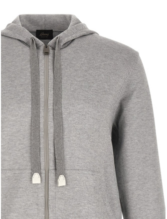 Piquet cotton hoodie #