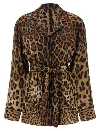 'Leopardo' pajama shirt