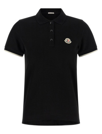 Logo patch polo shirt