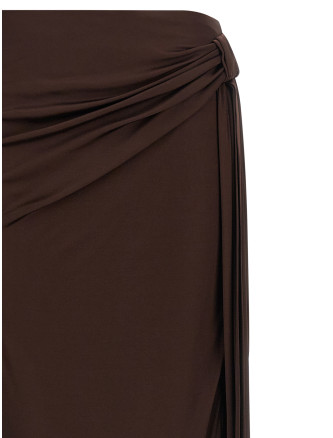 Shiny viscose skirt #