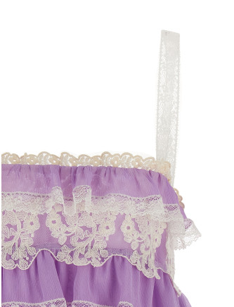 Flounces and lace top #