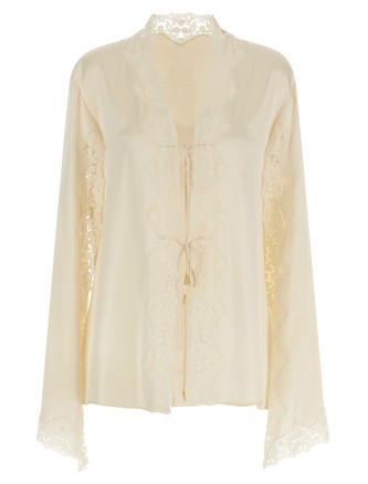 Satin and lace shirt