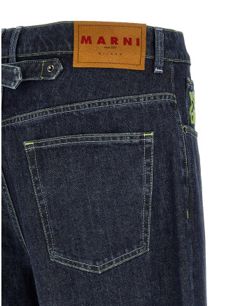 Logo embroidery jeans #