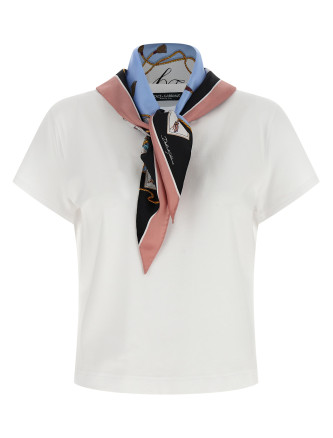 T-shirt with scarf