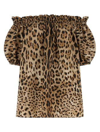 Animal print cotton top